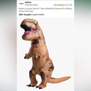 Dinosaur Inflatable Costume - with roaring sound